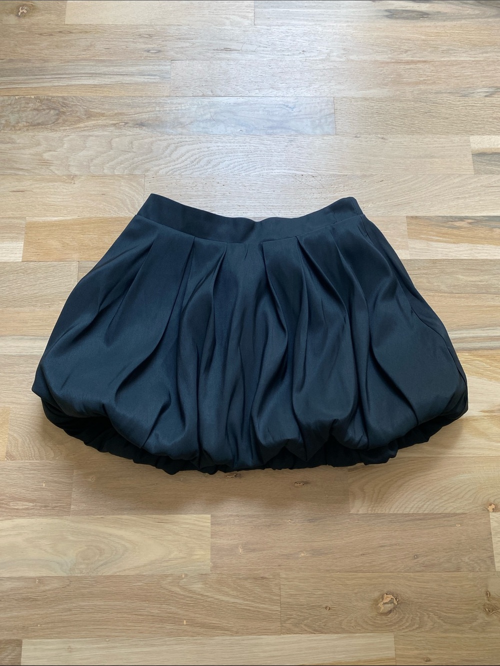 a new day Black Bubble-Hem Skater Skirt